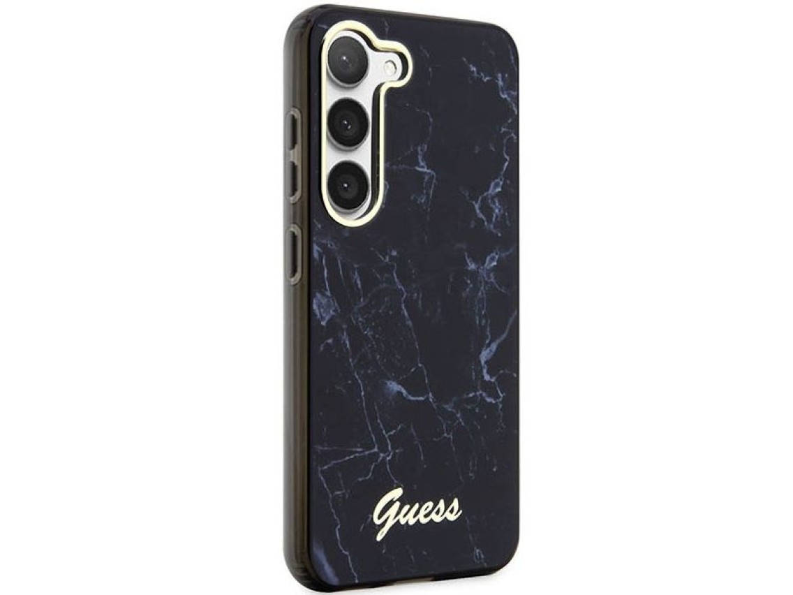 Guess GUHCS23MPCUMAK S23 +S916 capa rígida preta/preta Marble