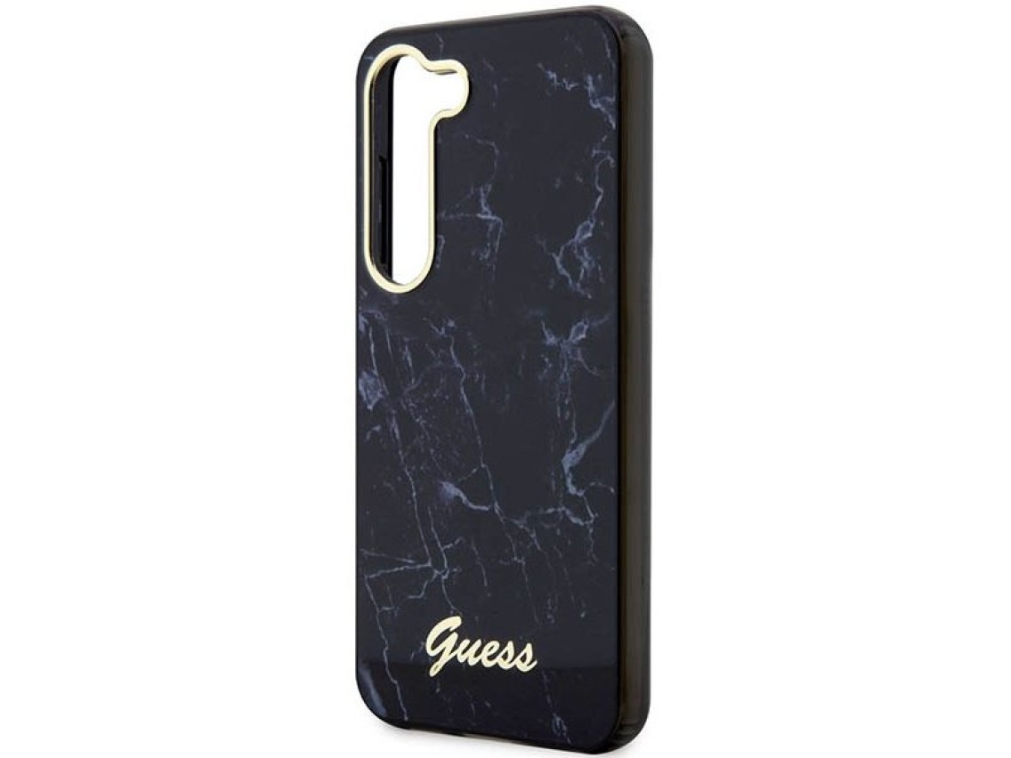 Guess GUHCS23MPCUMAK S23 +S916 capa rígida preta/preta Marble