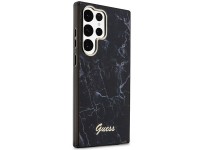 Estuche r�gido Guess GUHCS23LPCUMAK S23 Ultra S918 negro/negro con dise�o de m�rmol.