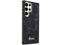 Estuche r�gido Guess GUHCS23LPCUMAK S23 Ultra S918 negro/negro con dise�o de m�rmol.