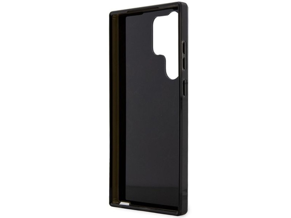 Estuche r�gido Guess GUHCS23LPCUMAK S23 Ultra S918 negro/negro con dise�o de m�rmol.