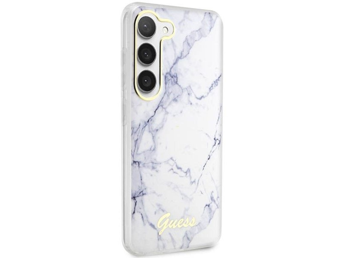 Guess GUHCS23SPCUMAH S23 S911 blanco/blanco estuche rígido mármol