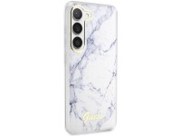 Guess GUHCS23MPCUMAH S23+ S916 capa rígida branca/branca Marble Guess GUHCS23MPCUMAH S23+ S916 capa rígida branca/branca Marble