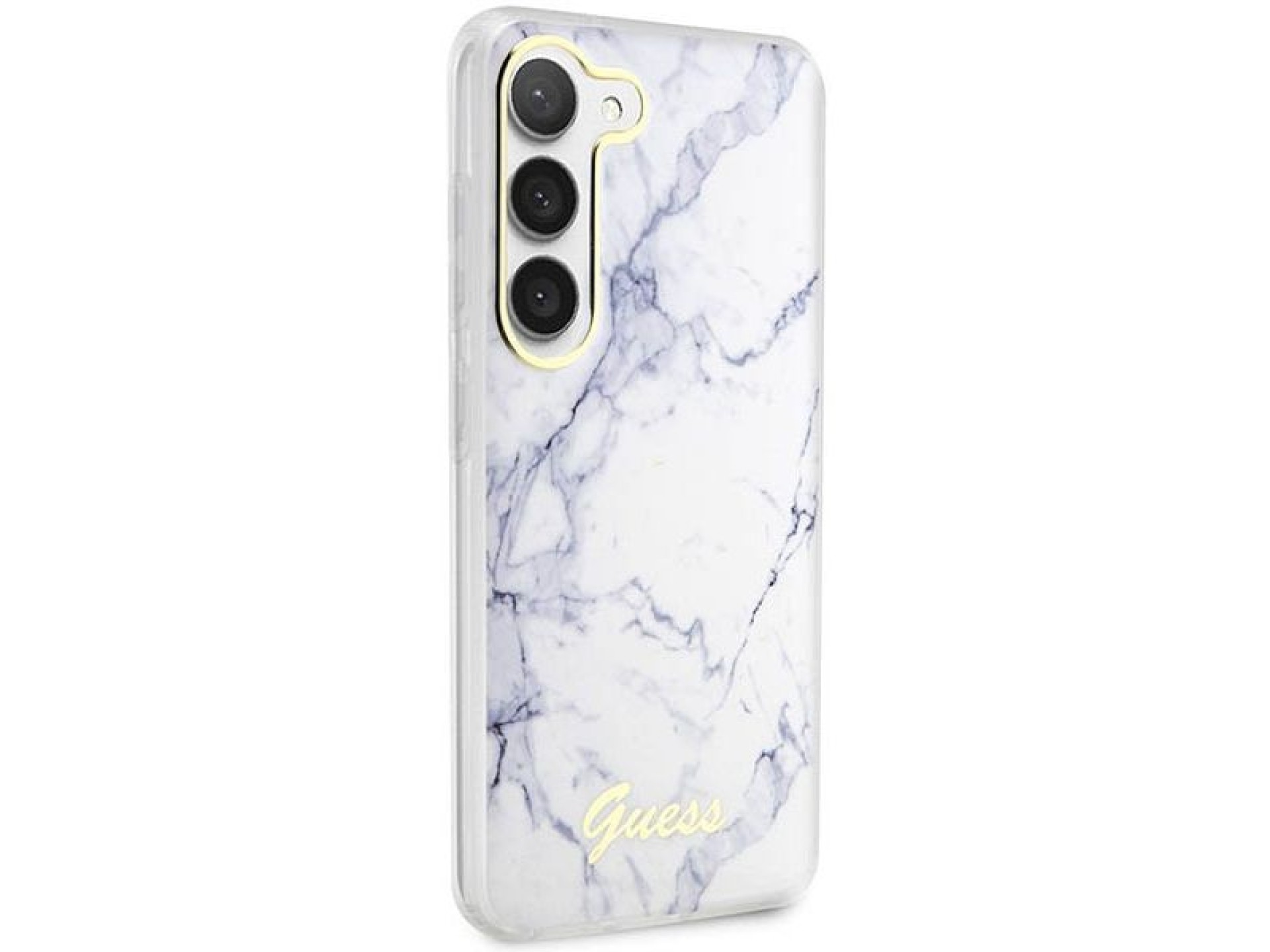 Guess GUHCS23MPCUMAH S23+ S916 capa rígida branca/branca Marble