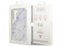 Guess GUHCS23MPCUMAH S23+ S916 capa rígida branca/branca Marble Guess GUHCS23MPCUMAH S23+ S916 capa rígida branca/branca Marble