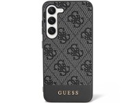 Guess GUHCS23SG4GLGR S23 S911 capa rígida preta/preta 4G Coleção Listrada Guess GUHCS23SG4GLGR S23 S911 capa rígida preta/preta 4G Coleção Listrada
