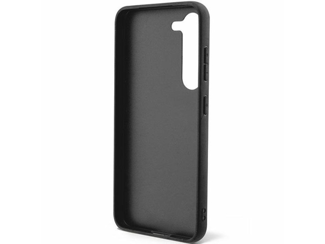 Guess GUHCS23SG4GLGR S23 S911 capa rígida preta/preta 4G Coleção Listrada