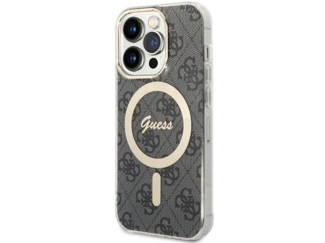 Capa Guess 4G MagSafe para iPhone 14 Pro - preta