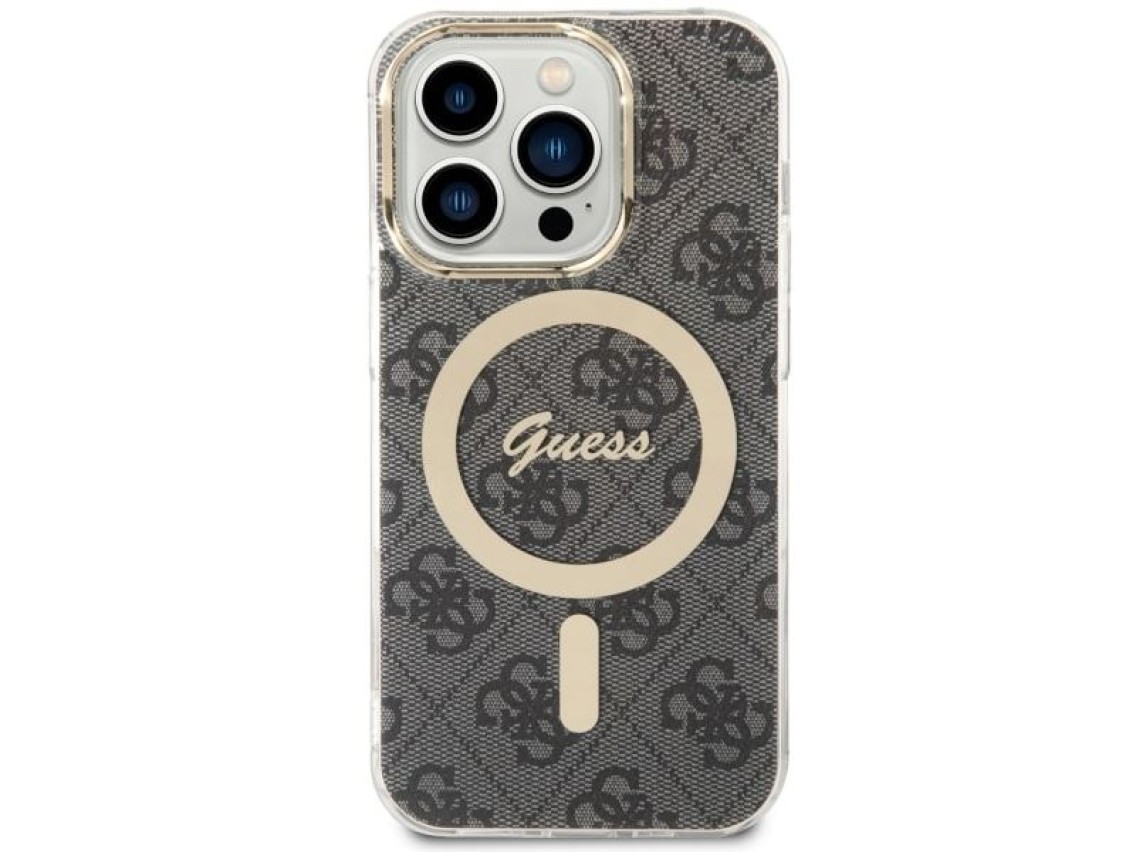 Capa Guess 4G MagSafe para iPhone 14 Pro - preta