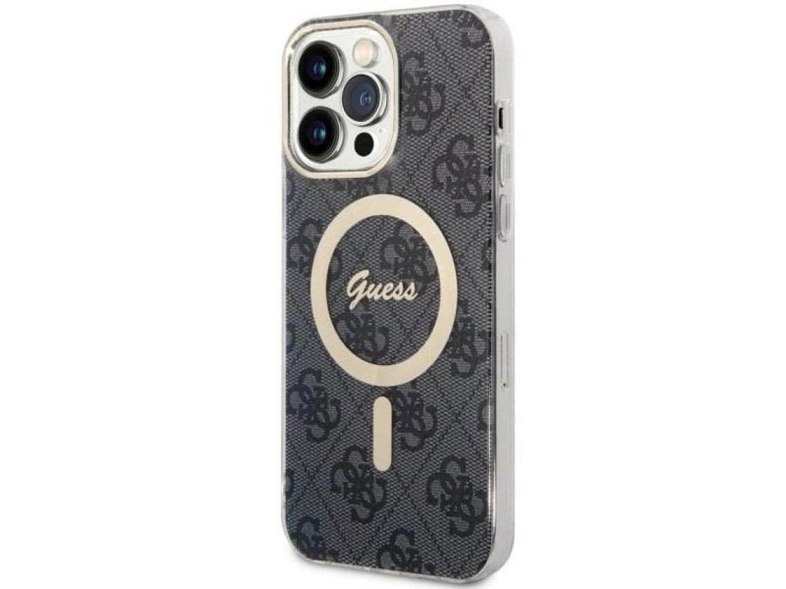 Capa Guess 4G MagSafe para iPhone 14 Pro Max - preta