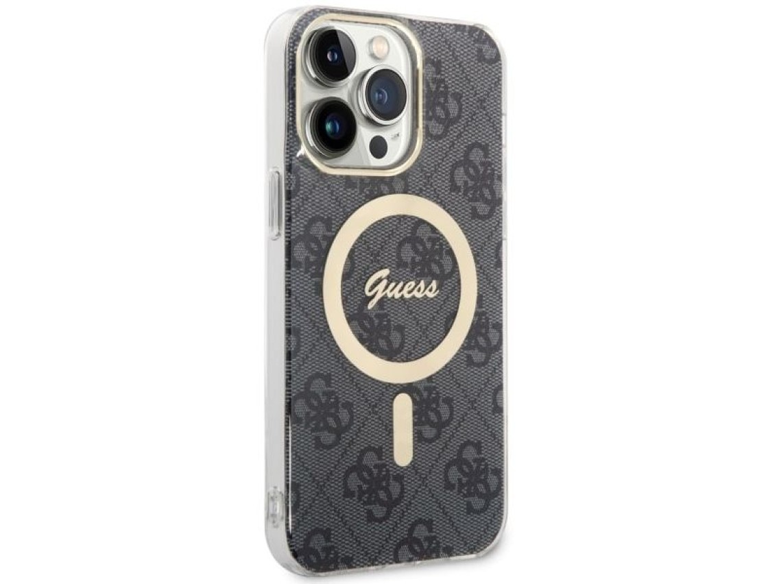 Capa Guess 4G MagSafe para iPhone 14 Pro Max - preta
