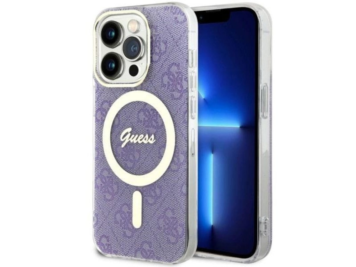 Guess GUHMP14LH4STU iPhone 14 Pro 6.1" purple/purple hardcase 4G MagSafe