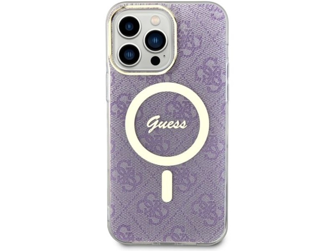Guess GUHMP14XH4STU iPhone 14 Pro Max 6.7" purple/purple hardcase 4G MagSafe