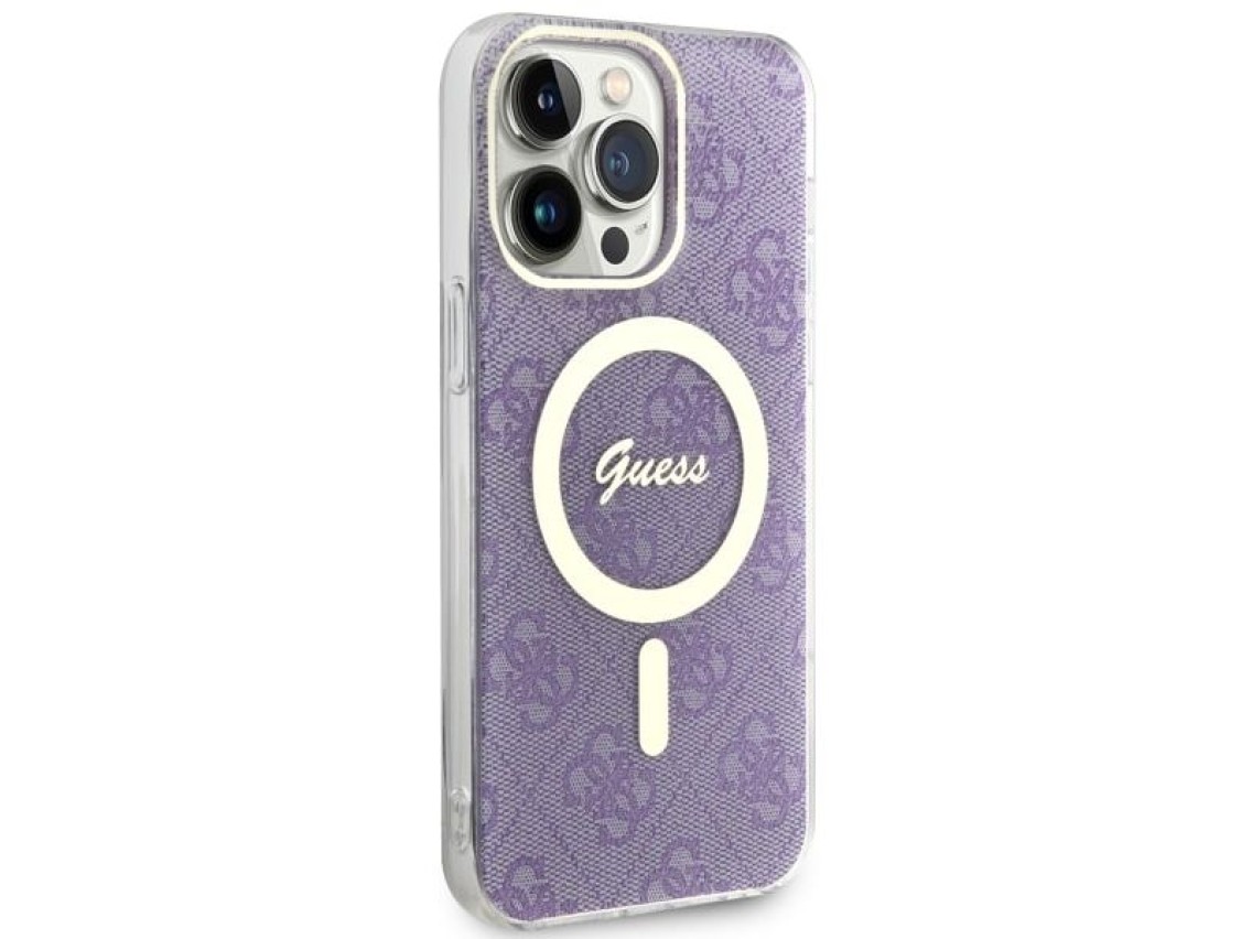 Guess GUHMP14XH4STU iPhone 14 Pro Max 6.7" purple/purple hardcase 4G MagSafe