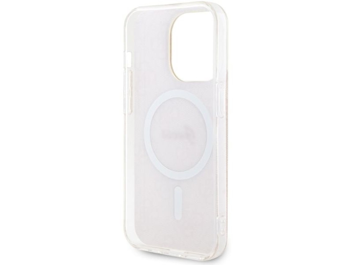 Funda rígida Guess GUHMP14LH4STP para iPhone 14 Pro de 6,1" rosa/rosa, 4G MagSafe