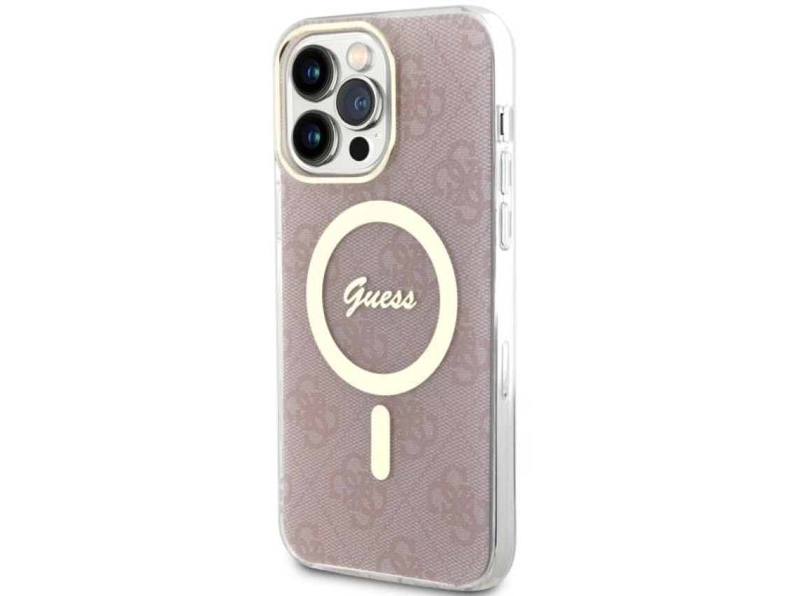 Guess 4G MagSafe case for iPhone 14 Pro Max - pink