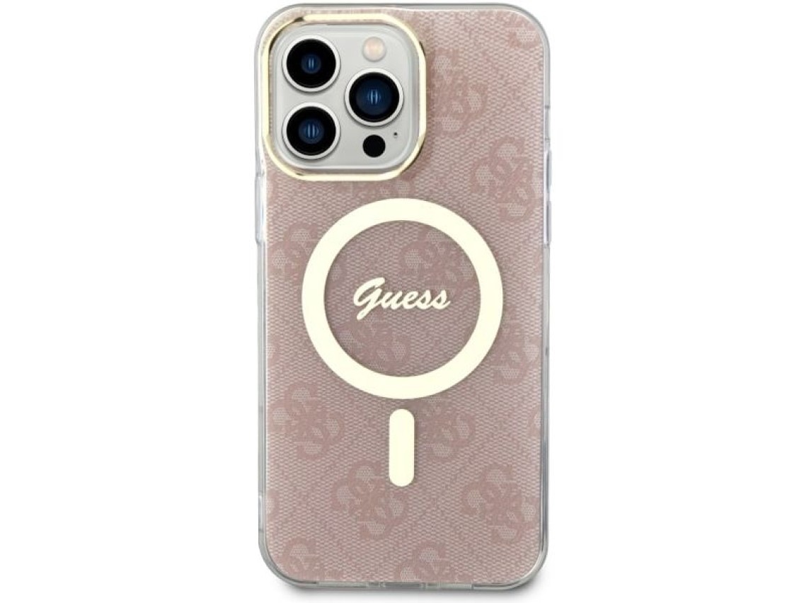 Guess 4G MagSafe case for iPhone 14 Pro Max - pink