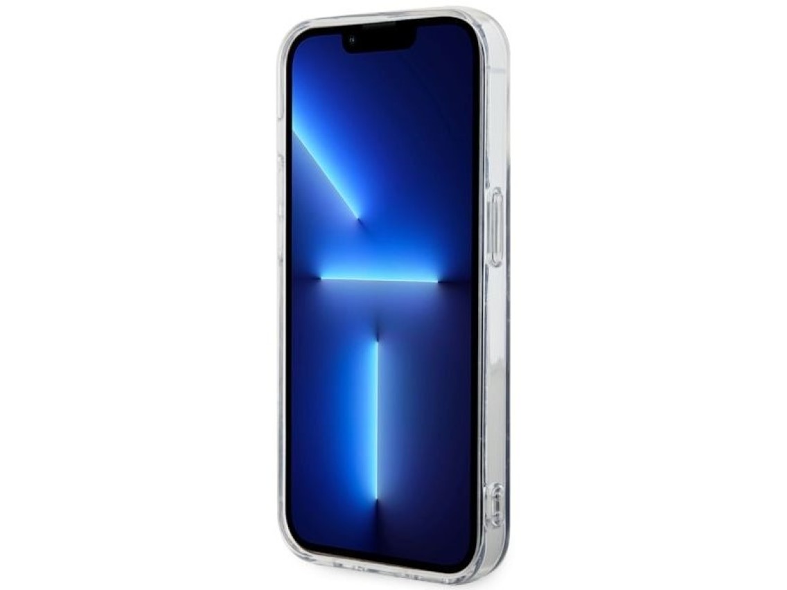 Capa rígida preta/preta com estampa de mármore e MagSafe Guess GUHMP14LPCUMAK para iPhone 14 Pro de