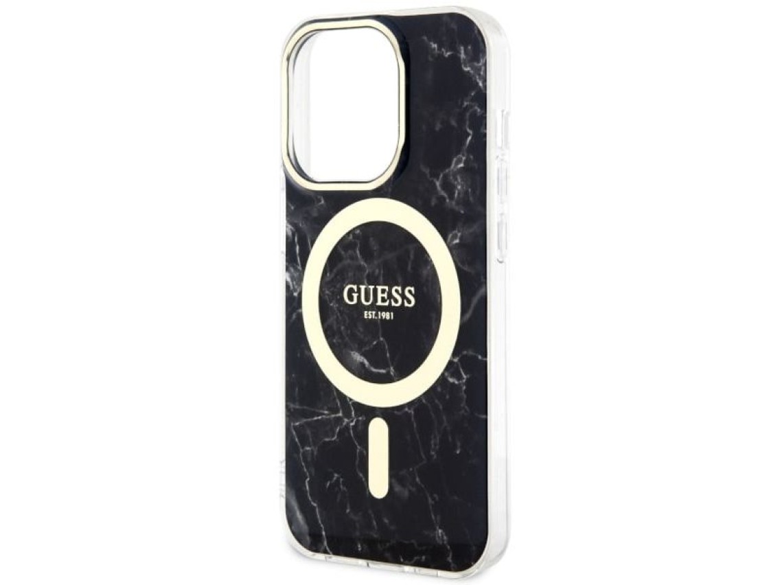 Guess GUHMP14XPCUMAK iPhone 14 Pro Max 6.7" black/black hardcase Marble MagSafe