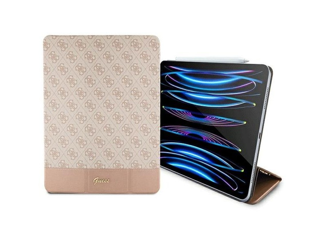 Guess 4G Stripe Allover case for iPad Pro 12.9" - pink