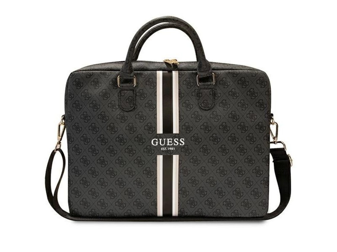 Guess 4G Printed Stripes bag for a 16" laptop - black