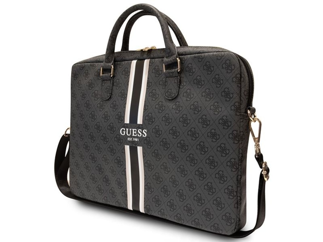 Guess 4G Printed Stripes bag for a 16" laptop - black