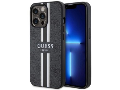 Guess GUHMP13LP4RPSK iPhone 13 Pro / 13 6.1" black/black hardcase 4G Printed Stripes MagSafe Guess GUHMP13LP4RPSK iPhone 13 Pro / 13 6.1" black/black hardcase 4G Printed Stripes MagSafe
