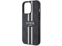 Capa rígida preta/preta com listras impressas Guess GUHMP13LP4RPSK para iPhone 13 Pro / 13 de 6,1" c Capa rígida preta/preta com listras impressas Guess GUHMP13LP4RPSK para iPhone 13 Pro / 13 de 6,1" c