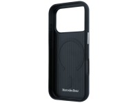 Mercedes Leather Semi Wrap Iconic Line MagSafe Case for iPhone 17 Pro - Navy Blue Mercedes Leather Semi Wrap Iconic Line MagSafe Case for iPhone 17 Pro - Navy Blue
