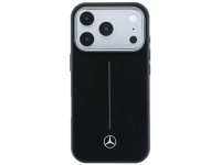 Capa Mercedes em couro semi-envolvente Iconic Line MagSafe para iPhone 17 Pro Max - Preta Capa Mercedes em couro semi-envolvente Iconic Line MagSafe para iPhone 17 Pro Max - Preta