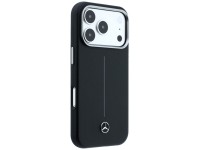 Capa Mercedes em couro semi-envolvente Iconic Line MagSafe para iPhone 17 Pro Max - Preta Capa Mercedes em couro semi-envolvente Iconic Line MagSafe para iPhone 17 Pro Max - Preta