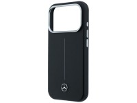 Capa Mercedes em couro semi-envolvente Iconic Line MagSafe para iPhone 17 Pro Max - Preta Capa Mercedes em couro semi-envolvente Iconic Line MagSafe para iPhone 17 Pro Max - Preta