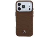 Funda Mercedes de piel semitransparente con efecto madera y MagSafe para iPhone 17 Pro - marrón Funda Mercedes de piel semitransparente con efecto madera y MagSafe para iPhone 17 Pro - marrón