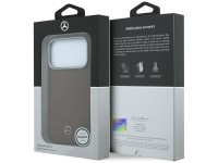 Funda Mercedes de piel semitransparente con efecto madera y MagSafe para iPhone 17 Pro - marrón Funda Mercedes de piel semitransparente con efecto madera y MagSafe para iPhone 17 Pro - marrón