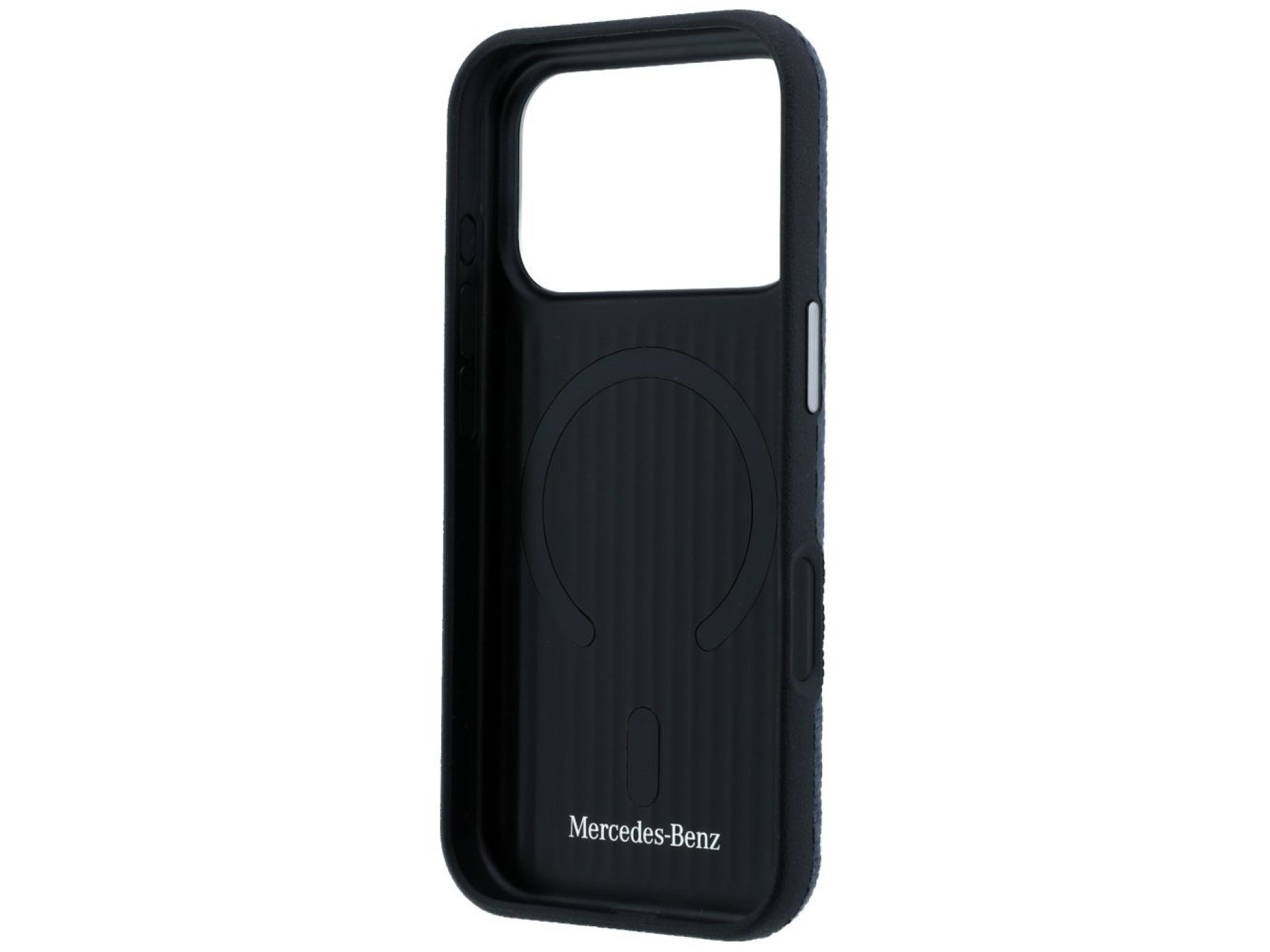 Funda semitransparente de piel Mercedes con efecto madera y MagSafe para iPhone 17 Pro Max - Azul ma