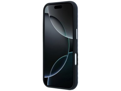 Funda semitransparente de piel Mercedes con efecto madera y MagSafe para iPhone 17 Pro Max - Azul ma