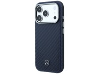 Funda semitransparente de piel Mercedes con efecto madera y MagSafe para iPhone 17 Pro Max - Azul ma