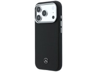 Funda Mercedes de cuero semitransparente con efecto madera y MagSafe para iPhone 17 Pro Max - Negra Funda Mercedes de cuero semitransparente con efecto madera y MagSafe para iPhone 17 Pro Max - Negra