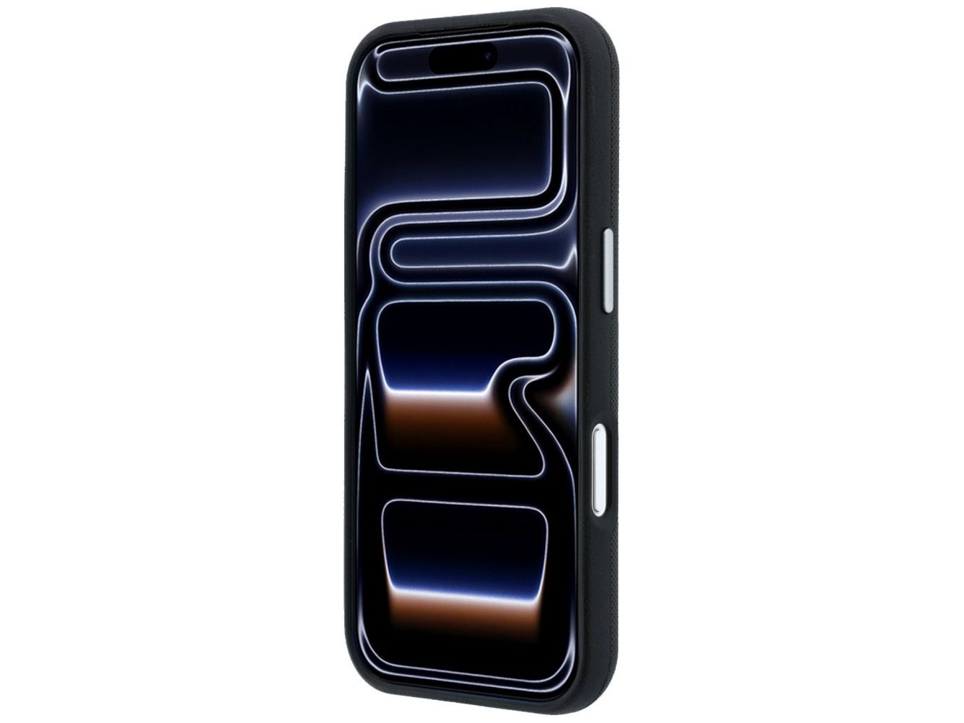 Funda Mercedes de cuero semitransparente con efecto madera y MagSafe para iPhone 17 Pro Max - Negra