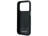 Funda Mercedes de cuero semitransparente con efecto madera y MagSafe para iPhone 17 Pro Max - Negra Funda Mercedes de cuero semitransparente con efecto madera y MagSafe para iPhone 17 Pro Max - Negra