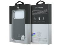 Funda Mercedes de cuero semitransparente con efecto madera y MagSafe para iPhone 17 Pro Max - Negra Funda Mercedes de cuero semitransparente con efecto madera y MagSafe para iPhone 17 Pro Max - Negra