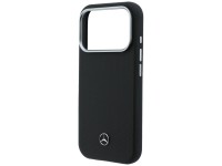 Funda Mercedes de cuero semitransparente con efecto madera y MagSafe para iPhone 17 Pro Max - Negra Funda Mercedes de cuero semitransparente con efecto madera y MagSafe para iPhone 17 Pro Max - Negra
