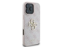 Capa Guess 4G com logo grande para iPhone 16 Pro Max - Rosa Capa Guess 4G com logo grande para iPhone 16 Pro Max - Rosa