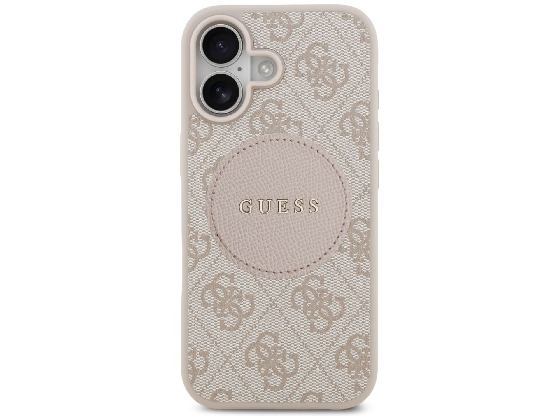 Capa MagSafe Guess 4G Circle Classic Logo para iPhone 17 - Rosa
