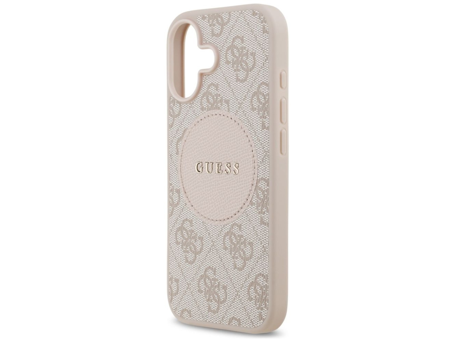 Capa MagSafe Guess 4G Circle Classic Logo para iPhone 17 - Rosa