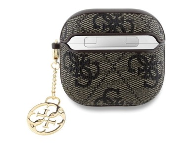 Capa Guess GUA4G4GSMW para AirPods 4, marrom, coleção Charm 4G Capa Guess GUA4G4GSMW para AirPods 4, marrom, coleção Charm 4G