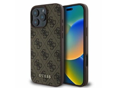 Capa Guess 4G Classic para iPhone 16 Pro - Marrom Capa Guess 4G Classic para iPhone 16 Pro - Marrom