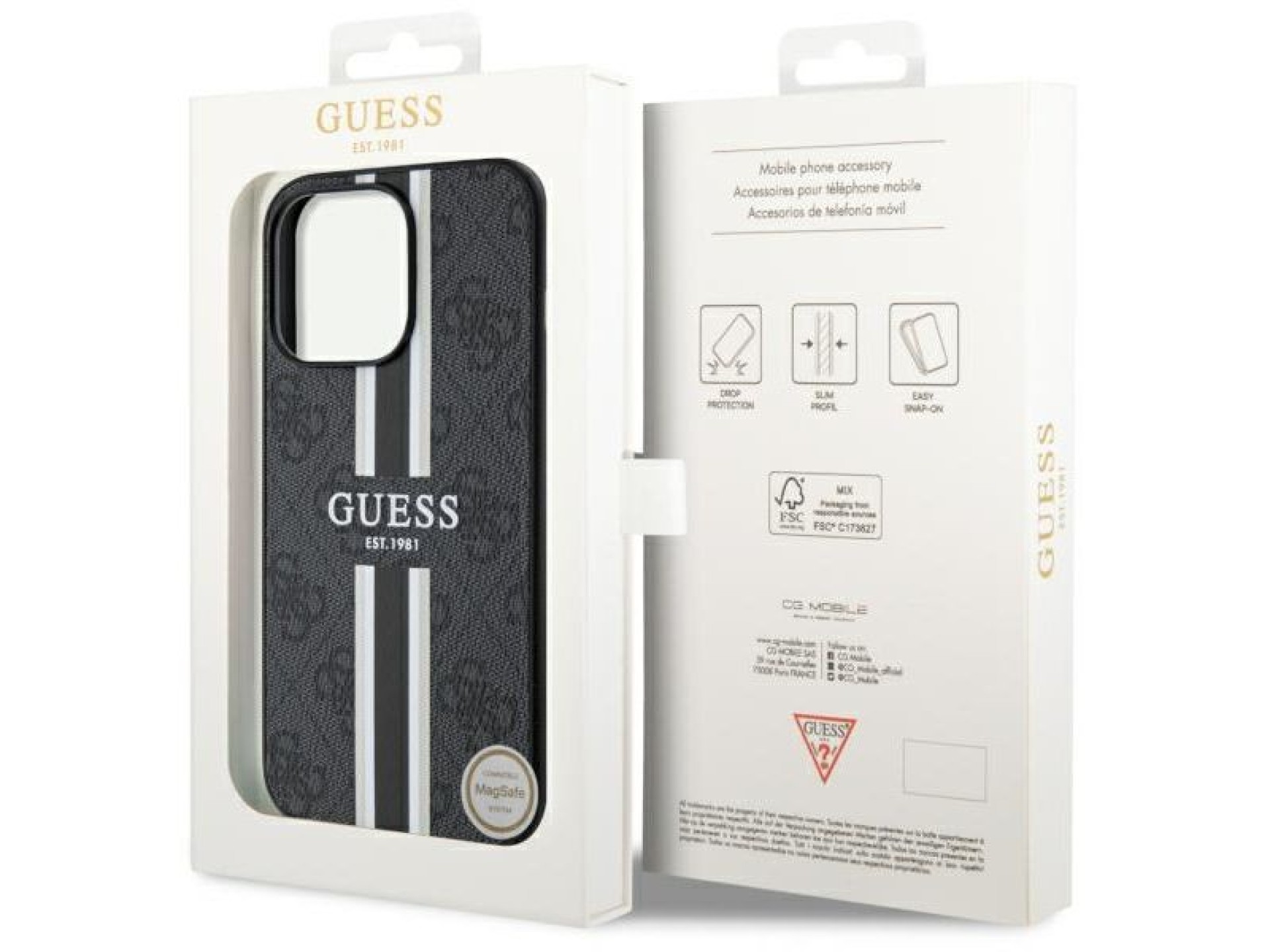 Funda rígida Guess GUHMP13XP4RPSK para iPhone 13 Pro Max de 6,7