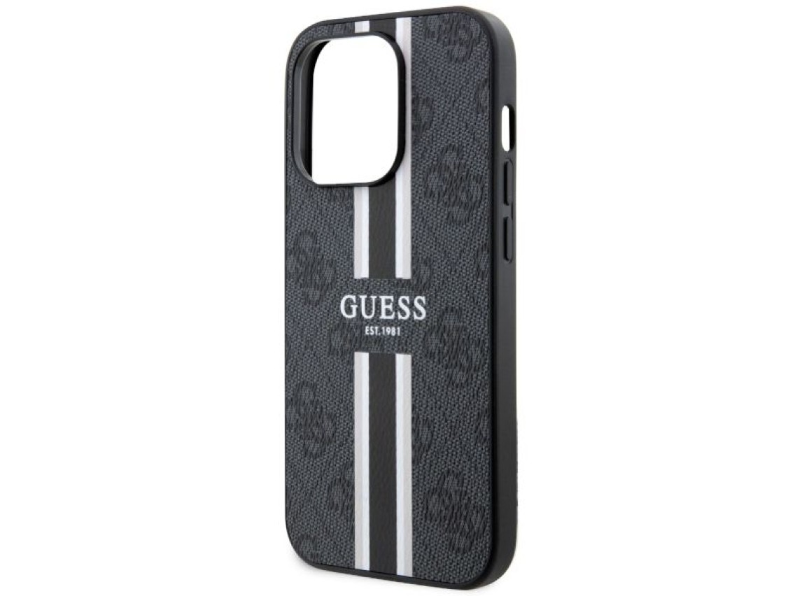 Guess GUHMP14LP4RPSK iPhone 14 Pro 6.1" black/black hardcase 4G Printed Stripes MagSafe