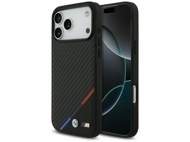 BMW M Carbon Tricolor Line MagSafe Case for iPhone 17 Pro Max - Black BMW M Carbon Tricolor Line MagSafe Case for iPhone 17 Pro Max - Black